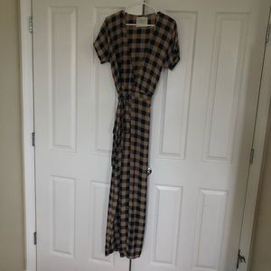 Acacia silk wrap dress